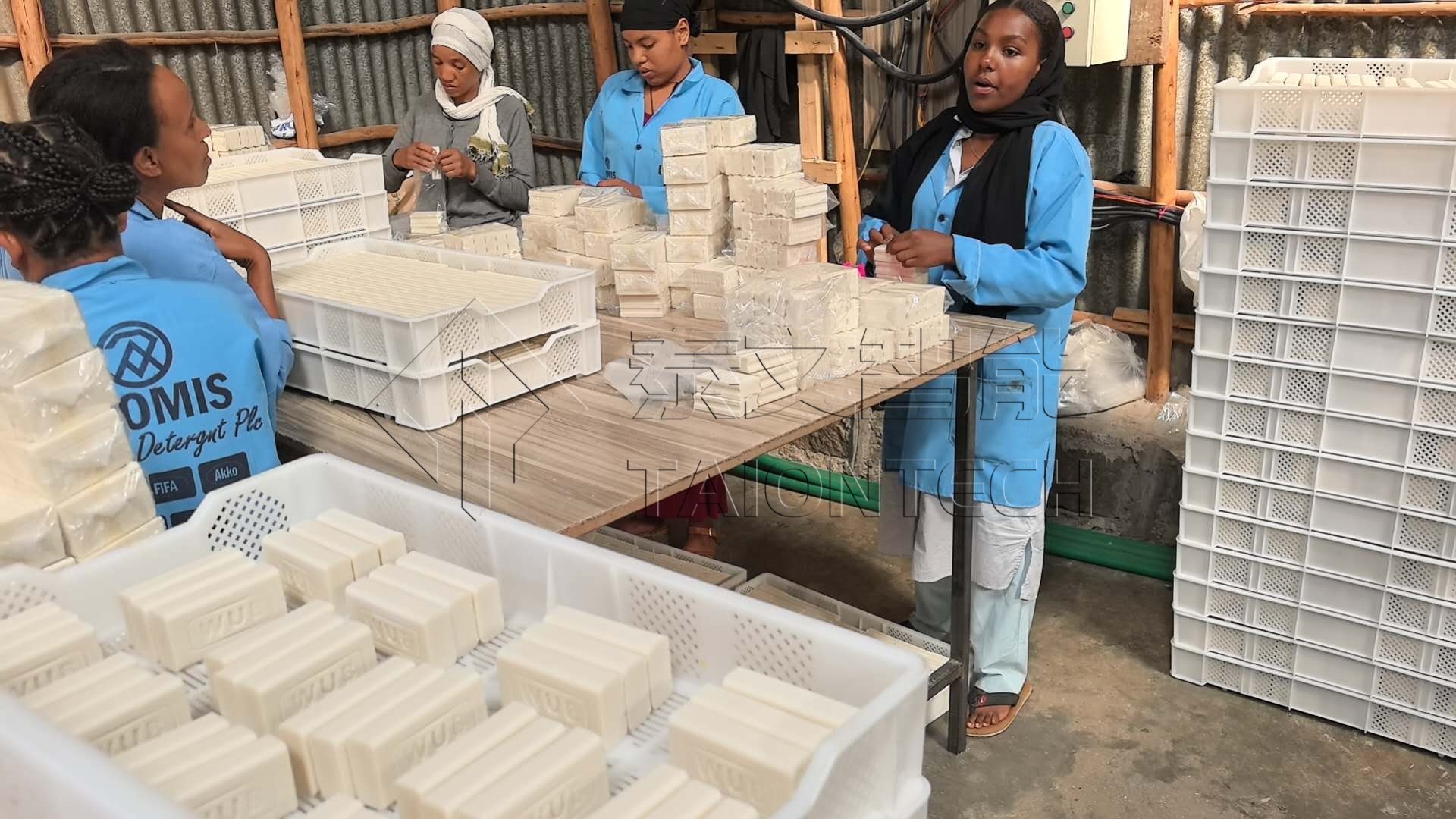 Factory exterior with modern equipment and storage facilities